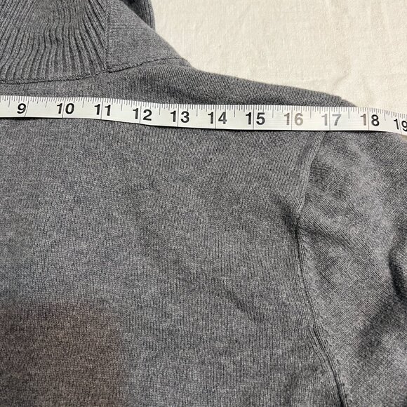 Banana Republic Men's Gray Shawl Collar Cardigan Sweater Large Button Up Cotton - Picture 11 of 11